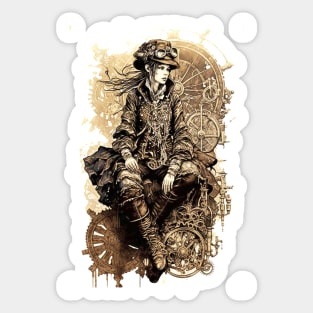 Steampunk Woman - V1.01 Sticker